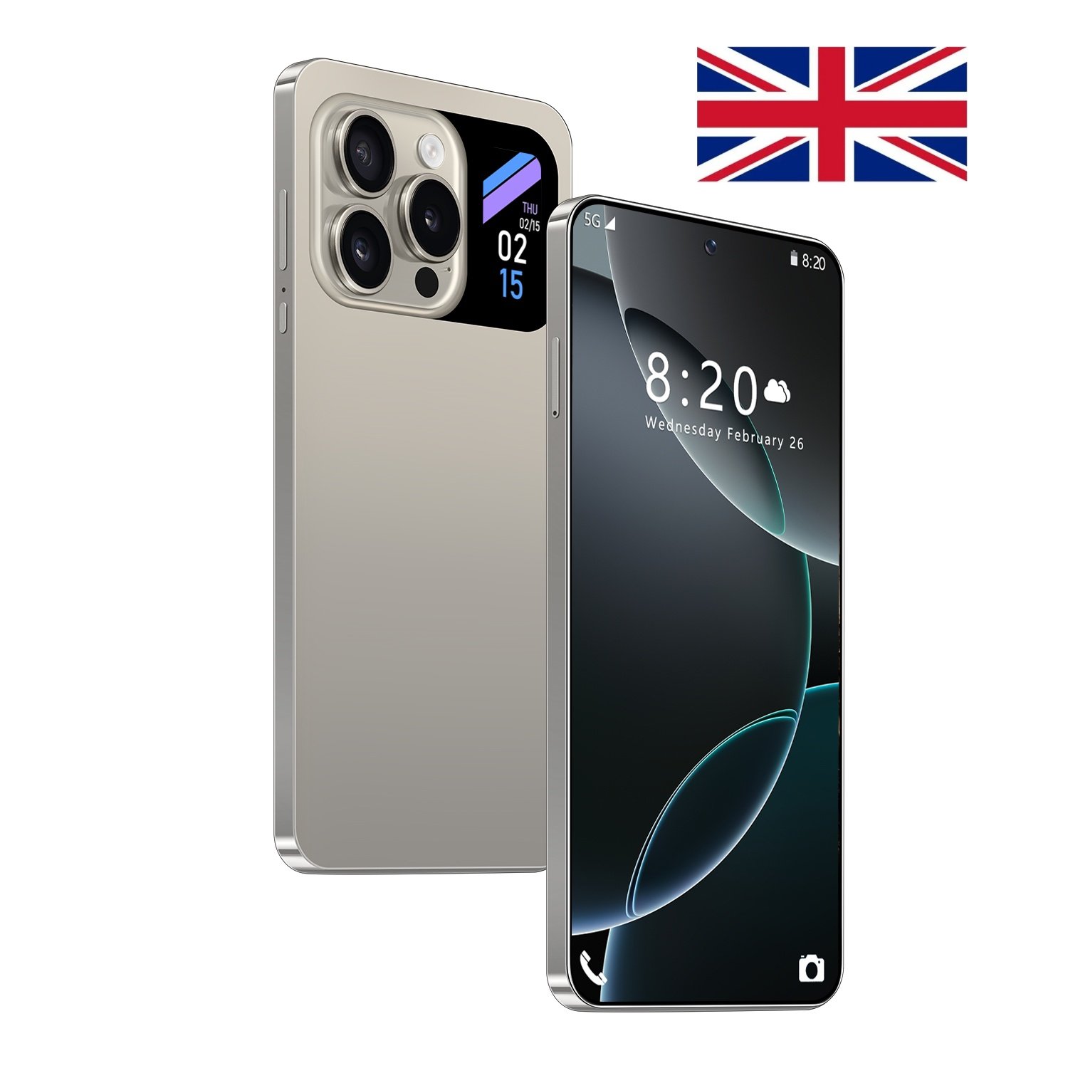 Hot selling Cheap big screen i16 with Secondary Screen cell Phone Android unlocked Dual SIM GSM smart AI Android gaming phone